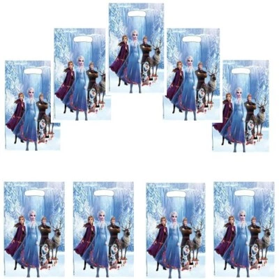 10PCS Frozen Elsa Candy Favour Loot Bag Kids Birthday Gift Xmas Party Gift Bag - image 1 of 2