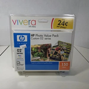 Vivera HP 02 Photo Ink Value Pack 6 Cartridges + 150 4X6 Paper Exp. Dec 2006 - Picture 1 of 7