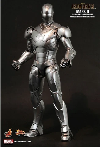 HOT TOYS 1/6 MMS150 IRON MAN 2 MARK II ARMOR UNLEASHED VERSION Marvel Sealed NEW Cover