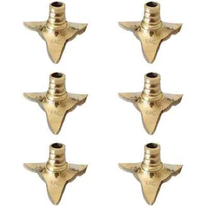 Brass Wick Holder for Diya & Oil Lamps/Vilakku Thiri Stand NOMU/Pooja/Kartika/Fi - Picture 1 of 17