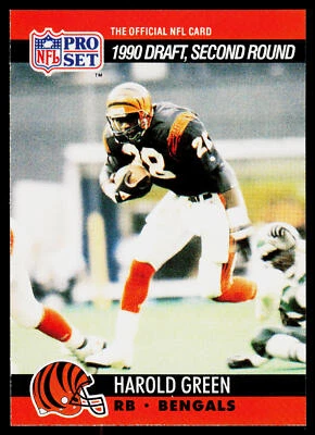 Harold Green, 1990 Pro Set, #707, Cincinnati Bengals, RC - Image 1 of 2