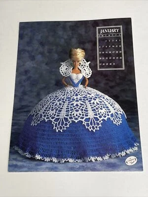 Miss January 1991 Size 11 1/2" Fashion Doll Dress Crochet Pattern - Image 1 of 4