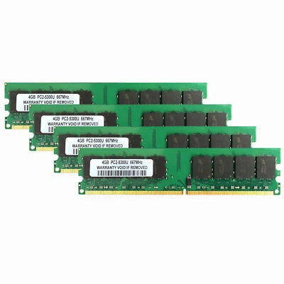 For Intel 4x 4GB 2RX8 PC2-5300U DDR2 667Mhz 240Pin UDIMM Desktop Memory RAM - Image 1 of 4