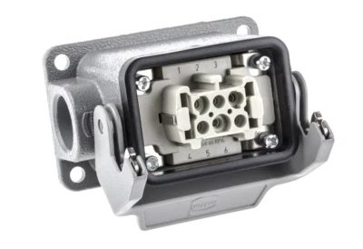 HARTING Connector Set, 6 Way, 16A, Female, Han E, 500 V 19300061290 - Image 1 of 3