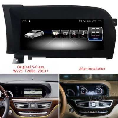 Android 13   Car GPS Radio Stereo Navi For Mercedes Benz S Class W221 S300 S350 - Image 1 of 4