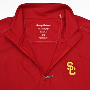 Tommy Bahama Island Zone USC Trojans Pullover 1/4 Zip Mens Large Casual Fight On - Picture 1 of 7
