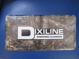 NOS DIXILINE EMBOSSED ALUMINUM Metal booster license plate - Afbeelding 1 van 2