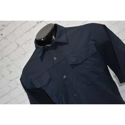 Mens 5.11 Tactical Series Shirt Size XL Button Snaps Performance Polyester Blue - Image 1 of 4