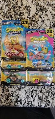 Hot Wheels SPONGEBOB SQUAREPANTS 25th Anniversary 2024 Mattel COMPLETE SET OF 5! - Image 1 of 2