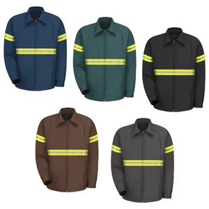 Mens Enhanced Visibility HiVis Work Jackets Perma Lined Panel Technician JT50 - Picture 1 of 27