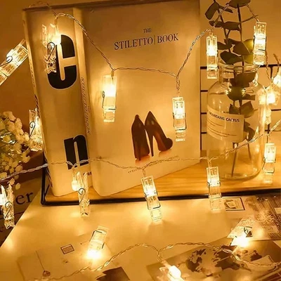 3m LED String Lights Photo Clips Holder Fairy Garland Lamps For Christmas Decor - Image 1 of 4