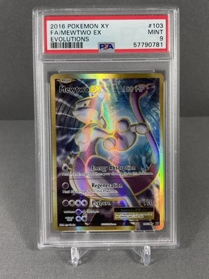 Pokemon Mewtwo EX 103/108 Evolutions Full Art PSA 9 - Image 1 of 2