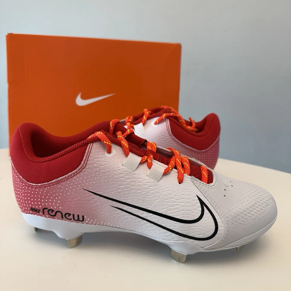 Nike CZ5920 600 Womens Hyperdiamond 4 Pro Softball Cleats Red Black White US 8