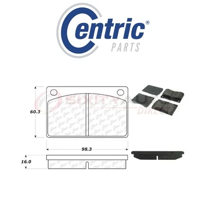 Centric Posi Quiet Metallic Brake Pads w Shims for 1967-1974 Volvo 142 1.8L af Foto 1 de 4