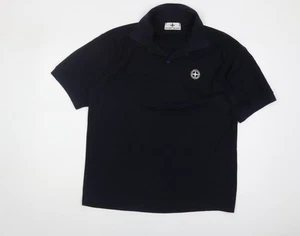 Stone Island Men's Black Polo Shirt XL - Picture 1 of 12