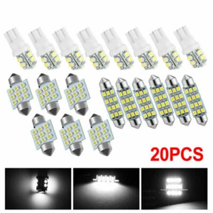 20x Car Interior White Combo LED Map Dome Door Trunk License Plate Light Bulb - Picture 1 of 11