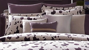 Kenneth Cole Paralume Prugna Dettaglio Cordato Euro Shams/Grigio Botanico Standard Sham - Foto 1 di 8