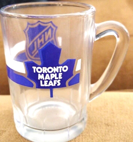RARE NHL HOCKEY "TORONTO MAPLE LEAFS" GLASS "MINI MUG" Cover