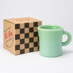 Fire King Jadeit Extra Schwer C Henkelbecher Tasse Restaurantgeschirr Hergestellt in Japan - Bild 1 von 10
