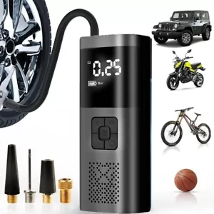 150 PSI Luftkompressor Reifenpumpe passt Auto Motorrad Fahrrad Kugel Luftpumpe kabellos - Bild 1 von 12