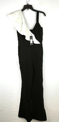 Mono negro con cuello en bloque sin mangas Rachel Zoe para mujer talla 0 Foto 1 de 3