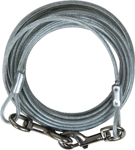 Hunde-Bindkabel - 1700 Pfund Bruchfestigkeit - 30 Fuß Kabel, silber - Bild 1 von 1