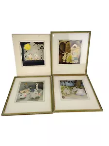 Vintage 1950s Prints x 4 by Willy Schermele -3 Framed 1 Unframed - Picture 1 of 8