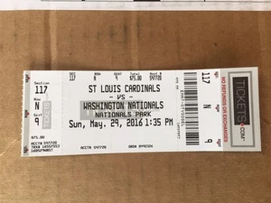 2016 WASHINGTON NATIONALS VS ST. LOUIS CARDINALS TICKET STUB 5/27 - Picture 1 of 1