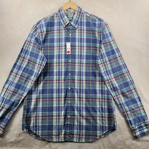 J.Crew Men Size LT Tall Check 100's 2-Ply Cotton Classic Fit L/S Casual Shirt - Picture 1 of 14