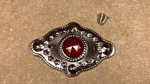 Vintage Cap Gun Original Leather Holster Belt Jewel Concho Parts Western 50s 60s - Picture 1 of 7