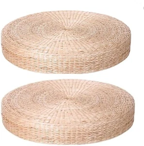 2 Pack Super Bigger Size Tatami Floor Pillow Sitting Cushion, Round Padded Ro... - Picture 1 of 8