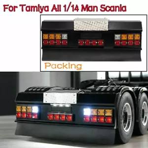 LED LESU Square Rear Bumper With Signal Light Part for Tamiya All 1/14Man Scania - Picture 1 of 9
