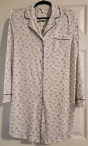 CHARTER CLUB Women's Notched-Collar Button Up Sleepshirt NWT Size LG - Picture 1 of 8