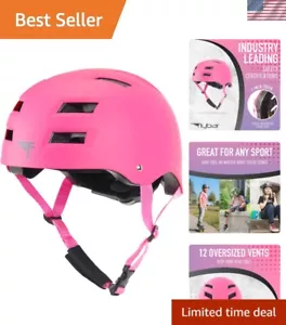 Pink Multi-Sport Helmet - Adjustable Fit for Skateboarding, Cycling & More - Picture 1 of 9