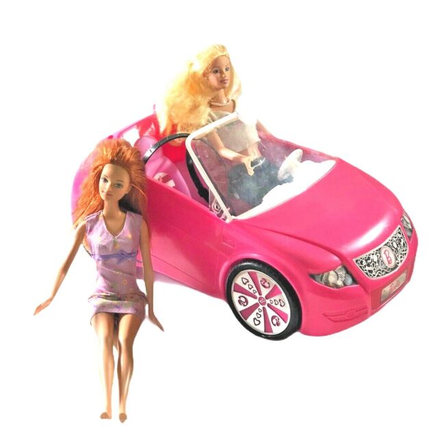 Carro Barbie com Boneca - Conversível Rosa - 2 Lugares - Mattel