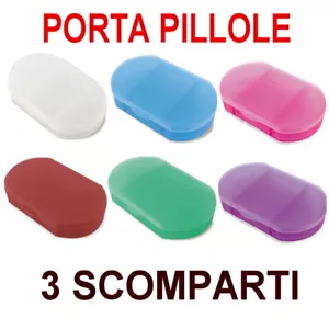 PILL HOLDER PILLS TABLETS 3 COMPARTMENTS Daily WEEKLY Medicine - Picture 1 of 10
