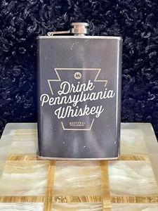 8 oz Top Shelf Flasks “Drink Pennsylvania Whiskey” Manatawny Still Works - Picture 1 of 3
