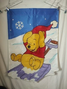 VTG Winnie the Pooh 100 Acre Collection Large Yard Flag Winter Snow 39.5”x27.5” - Picture 1 of 4