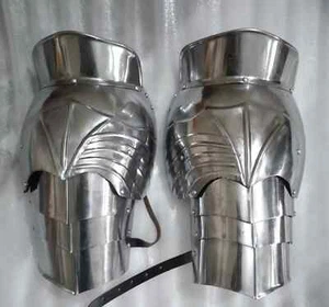 Medieval Knight Armor Pauldron Shoulder plate Steel LARP Warrior cosplay costume - Picture 1 of 2