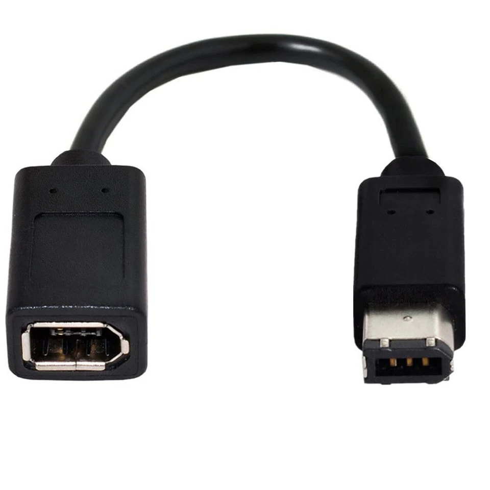 IEEE Firewire 1394 6 Pin Female to Male 400 to 400 Digital Camera Adapter Cable - Image 1 of 1