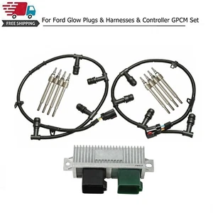 Glow Plugs & Harnesses &Controller GPCM Set For 2004-2010 Ford 6.0L Powerstroke - Picture 1 of 9