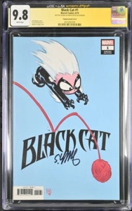 BLACK CAT #1 YOUNG VARIANT COVER CGC 9.8 JSA SIGNED BY SKOTTIE YOUNG - Bild 1 von 2