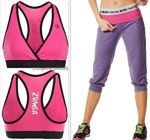 ZUMBA 2Pc.Set! Comfy Capri Lt. Sweats Pants & VBra Top RARE Convention UK -S M L - Picture 1 of 1