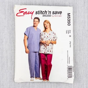 Stitch 'n Save McCall's Pattern M5350 Unisex Scrub Top & Pants Size XL-XXL Cut - Picture 1 of 4
