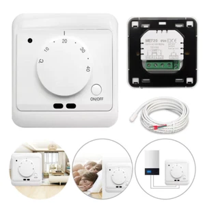 230V Raumthermostat Raumtemperaturregler Thermostat LED Fußbodenheizung Aufputz - Bild 1 von 15