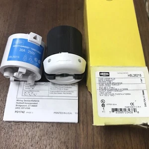 Hubbell Hbl2621s 30A Twist-Lock Plug 2P 3W 250Vac Safety Shroud 2 Pole 3 Wire - Picture 1 of 10