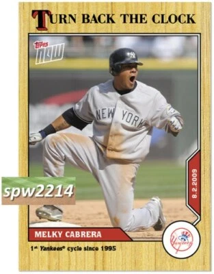 2020 Topps Now Turn Back the Clock Melky Cabrera #125 - Image 1 of 2