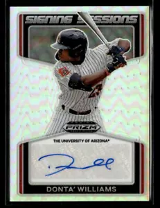 Donta' Williams 2022 Panini Prizm Selecciones del Draft #SS-DW Sesiones de Firma - Imagen 1 de 2