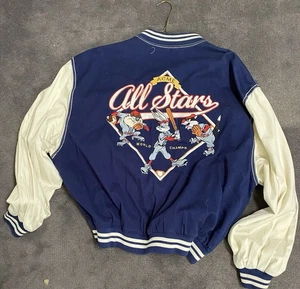 Vintage Looney Tunes All Stars Bomber Jacket XL ACME Sega 90s Baggy - Picture 1 of 11