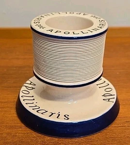 Vintage Blue and White Ceramic Apollinaris Advertising Match Holder/Striker - Picture 1 of 8